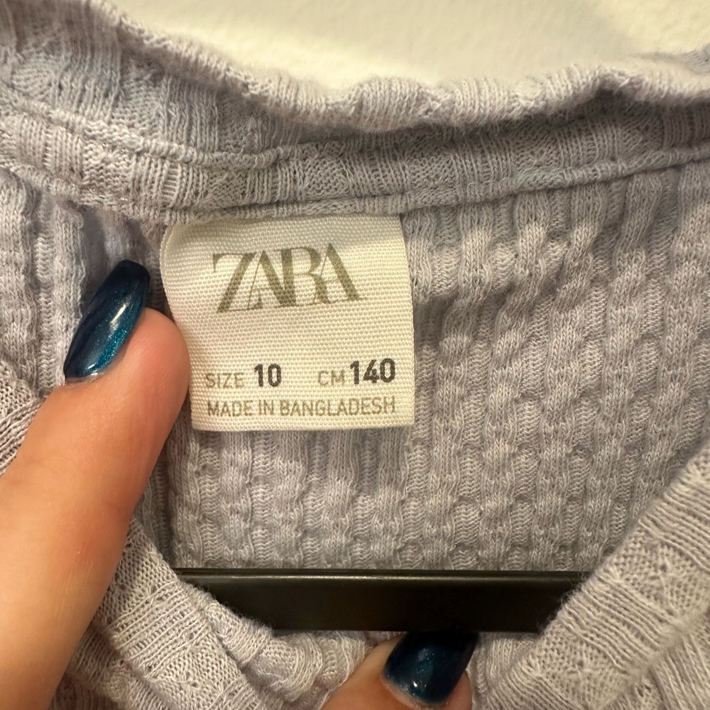 Zara Light Gray Ribbed Tank Top - Picture 2 of 3